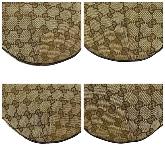 GUCCI GG Beige Dark Brown Jacquard Leather - Shoulder Bag 498-080825 - Picture 6 of 14